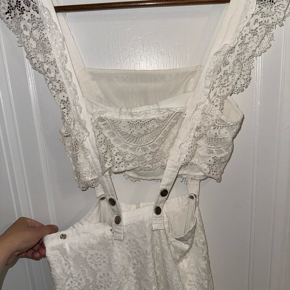 NWOT - For Love And Lemons Ivory Lace Mini Dress - Picture 5 of 9